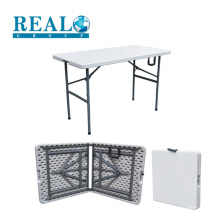 Factory supply low price small folding outdoor camping plastic steel frame table